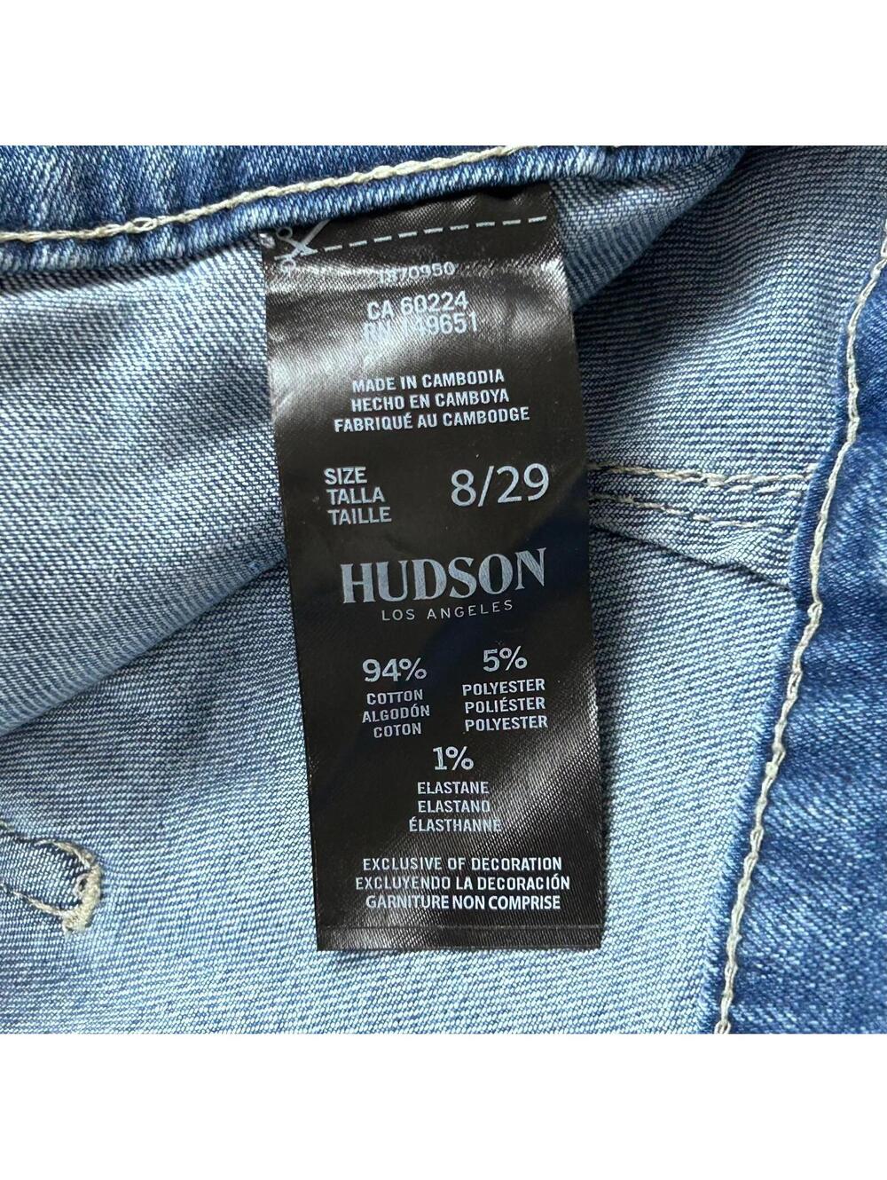 Hudson Los Angeles Womens Wide Leg Belted Jeans Size 8/29 Blue Faded Denim - Picture 8 of 12